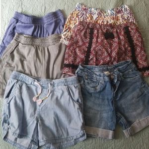 6 pair of girls shorts